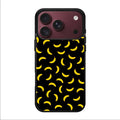 Bananas Fruit Pattern Black iPhone 18 Pro / 18 Pro Max Case