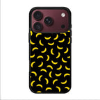 Bananas Fruit Pattern Black iPhone 18 Pro / 18 Pro Max Case