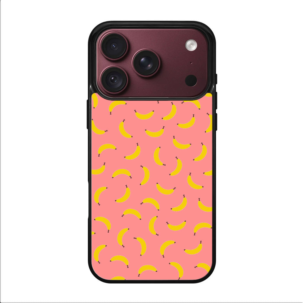 Bananas Fruit Pattern Pink iPhone 18 Pro / 18 Pro Max Case