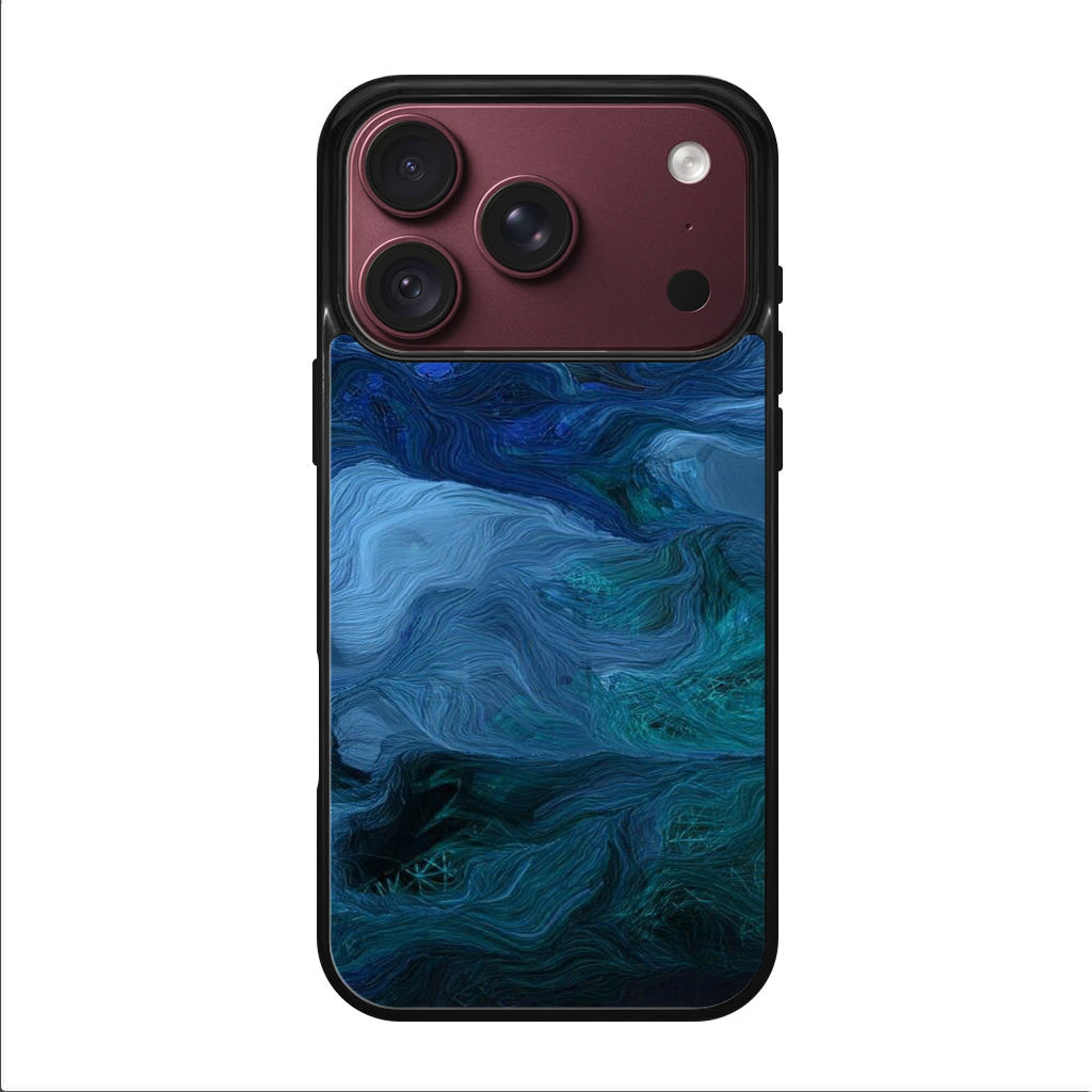 Blue Abstract Art iPhone 18 Pro / 18 Pro Max Case