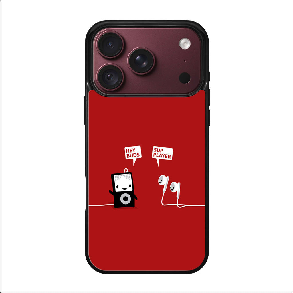Funny Music Headphones Player Buds iPhone 18 Pro / 18 Pro Max Case