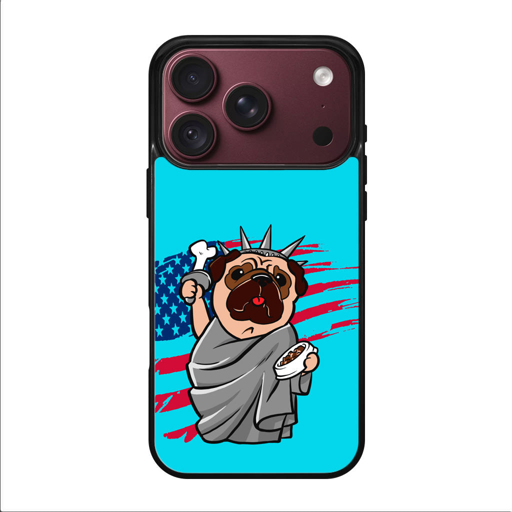 Independence Day Pug iPhone 18 Pro / 18 Pro Max Case