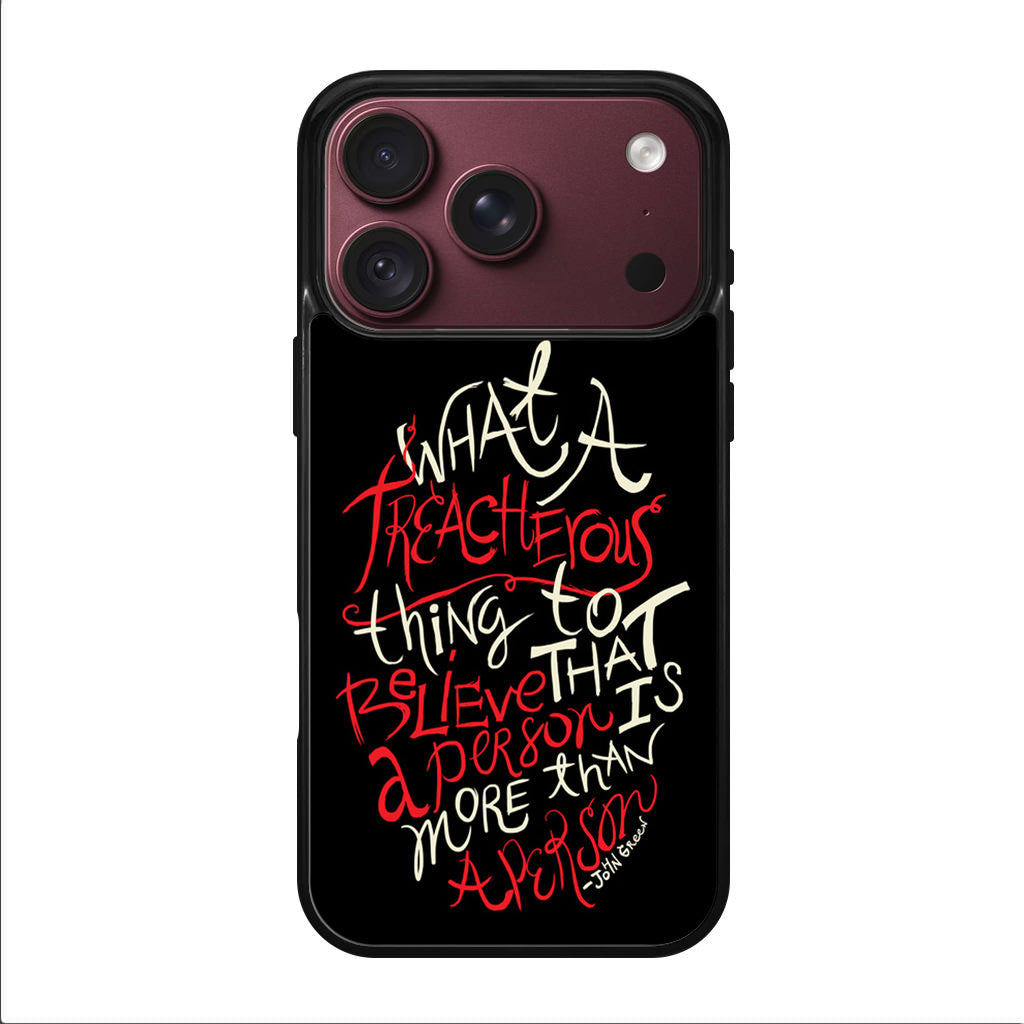 John Green Quotes More Than A Person iPhone 18 Pro / 18 Pro Max Case