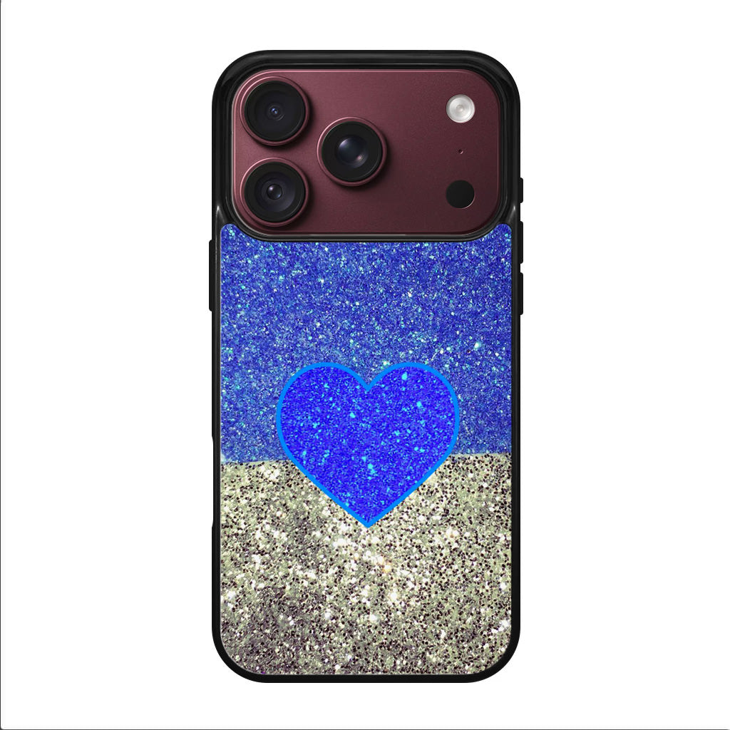 Love Glitter Blue and Grey iPhone 18 Pro / 18 Pro Max Case