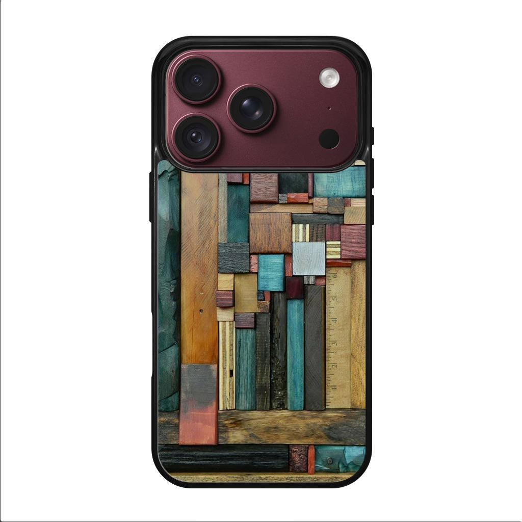 Painted Abstract Wood Sculptures iPhone 18 Pro / 18 Pro Max Case