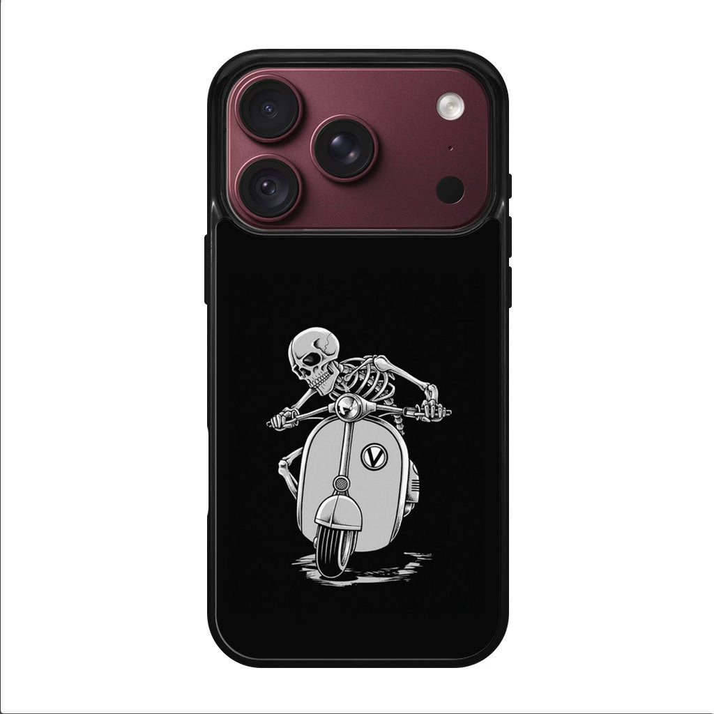 Skeleton Rides Scooter iPhone 18 Pro / 18 Pro Max Case