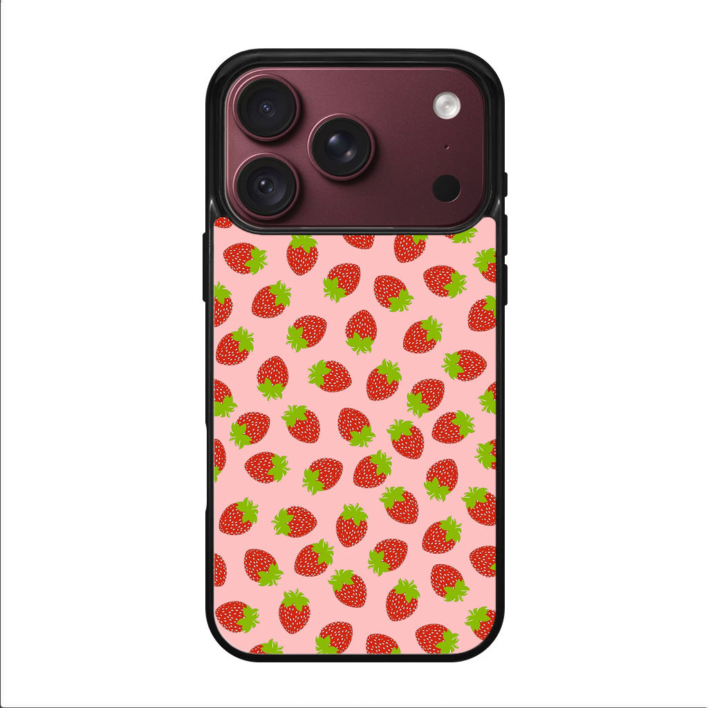 Strawberries Pattern iPhone 18 Pro / 18 Pro Max Case