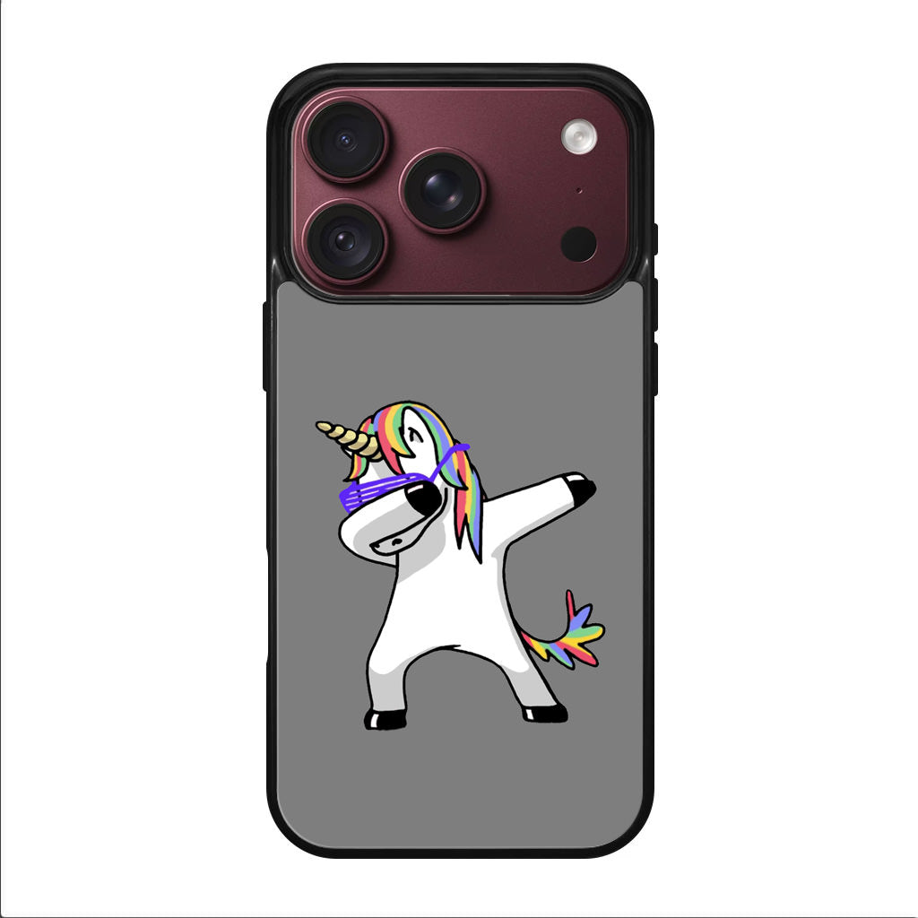 Unicorn Dabbing Grey iPhone 18 Pro / 18 Pro Max Case