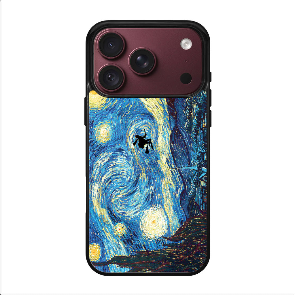 Witch on The Starry Night Sky iPhone 18 Pro / 18 Pro Max Case