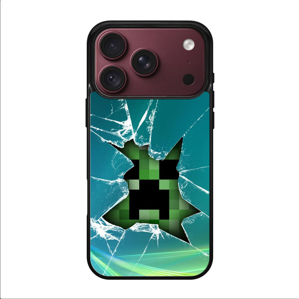 Creeper Glass Broken Green iPhone 18 Pro / 18 Pro Max Case