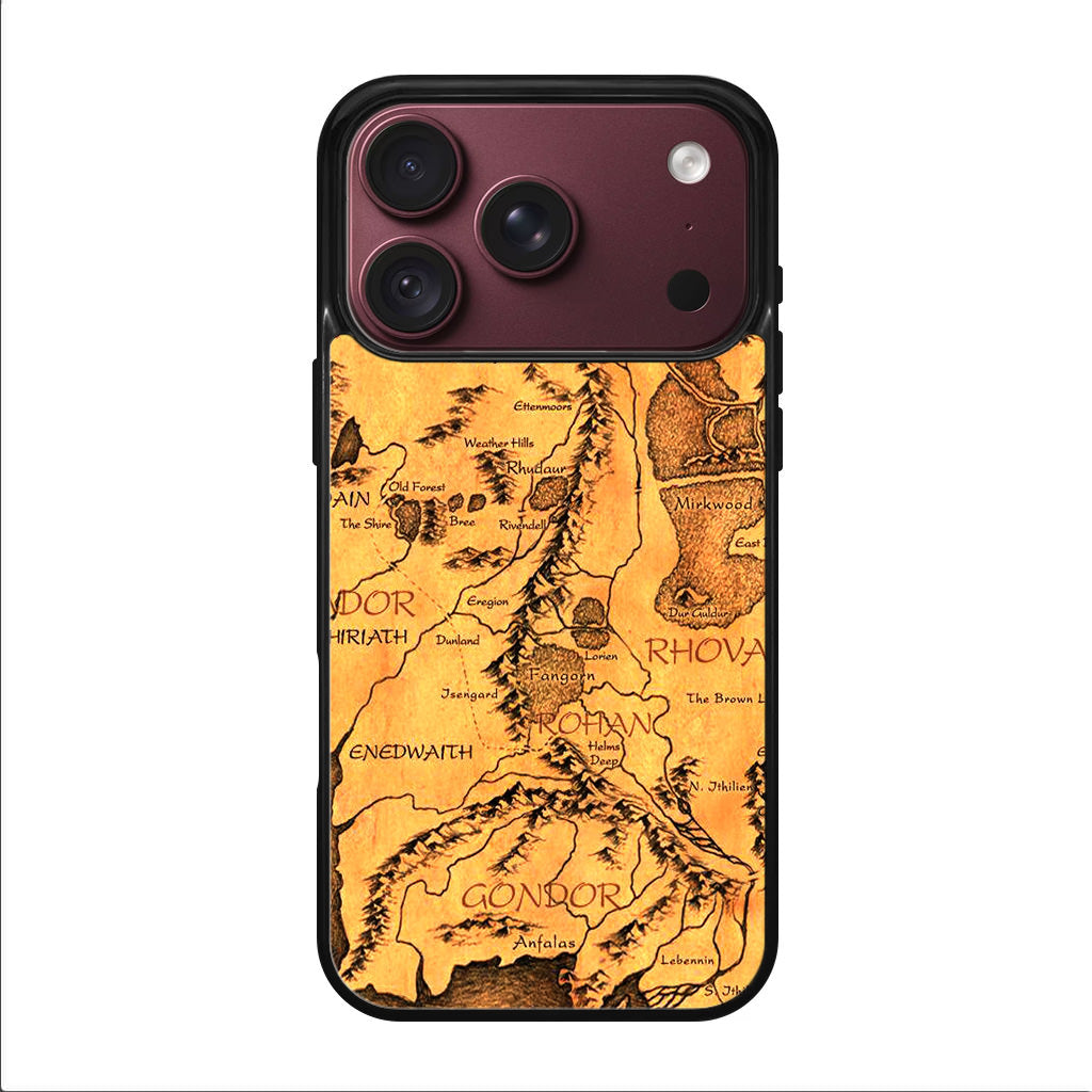 Middle Earth Map Hobbit iPhone 18 Pro / 18 Pro Max Case