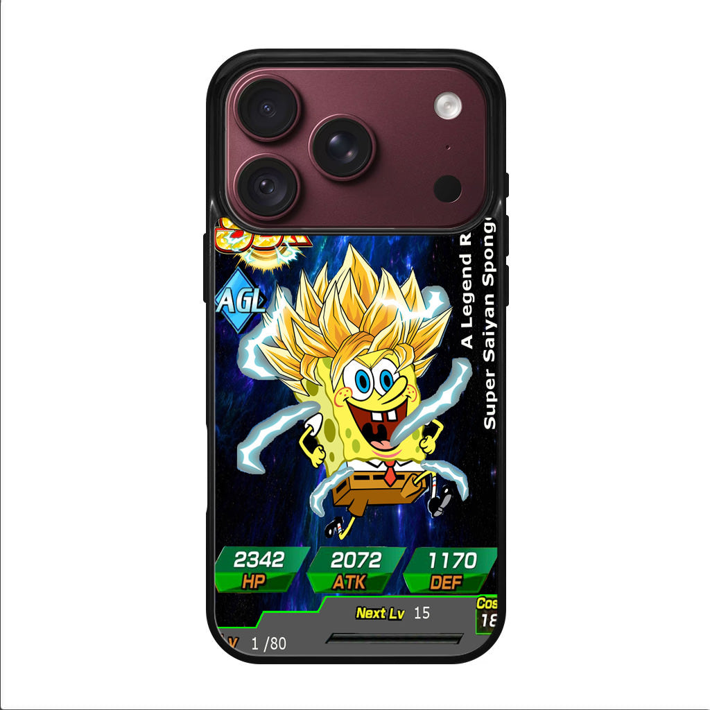 Super Saiyan Spongebob Card iPhone 18 Pro / 18 Pro Max Case