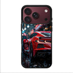 Red Sport Car in the Rain iPhone 18 Pro / 18 Pro Max Case
