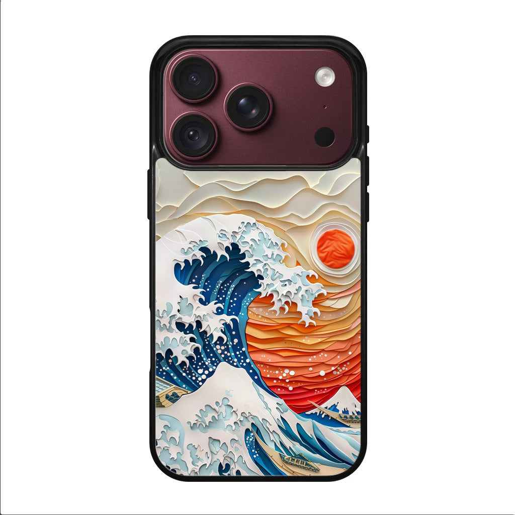 The Great Wave Off Paper Art iPhone 18 Pro / 18 Pro Max Case