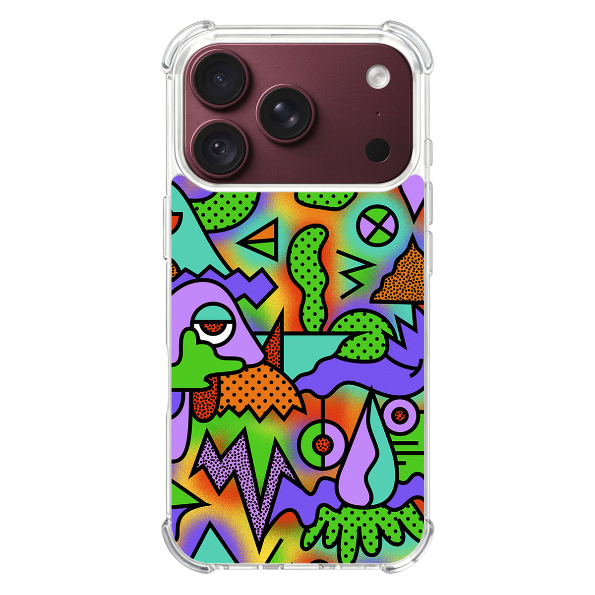 Abstract Colorful Doodle Art iPhone 18 Pro / 18 Pro Max Case