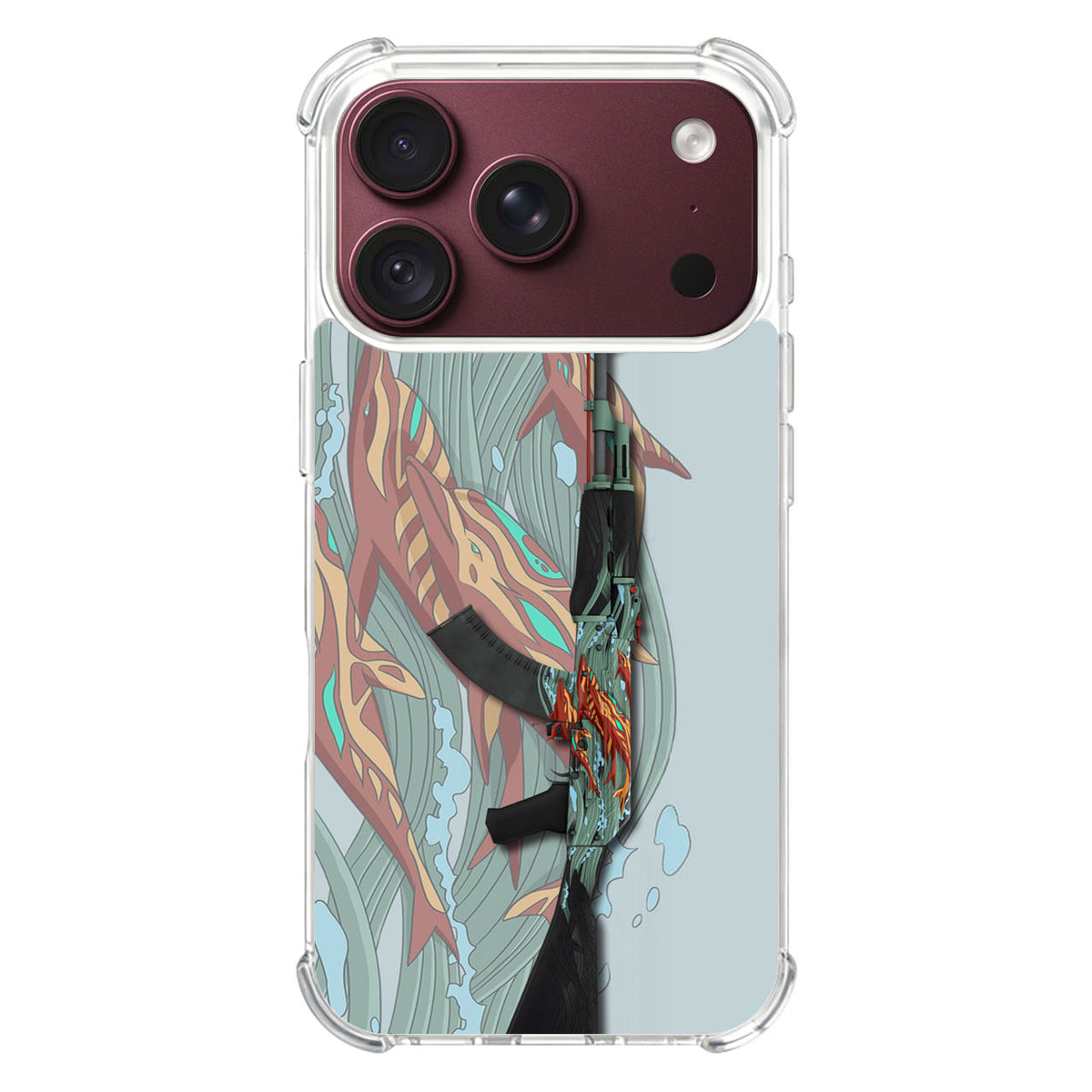 AK-47 Aquamarine Revenge iPhone 18 Pro / 18 Pro Max Case
