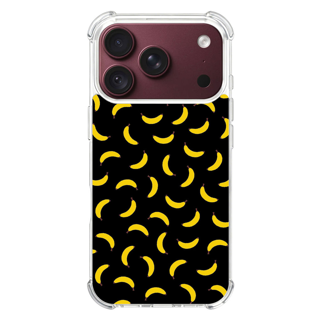 Bananas Fruit Pattern Black iPhone 18 Pro / 18 Pro Max Case