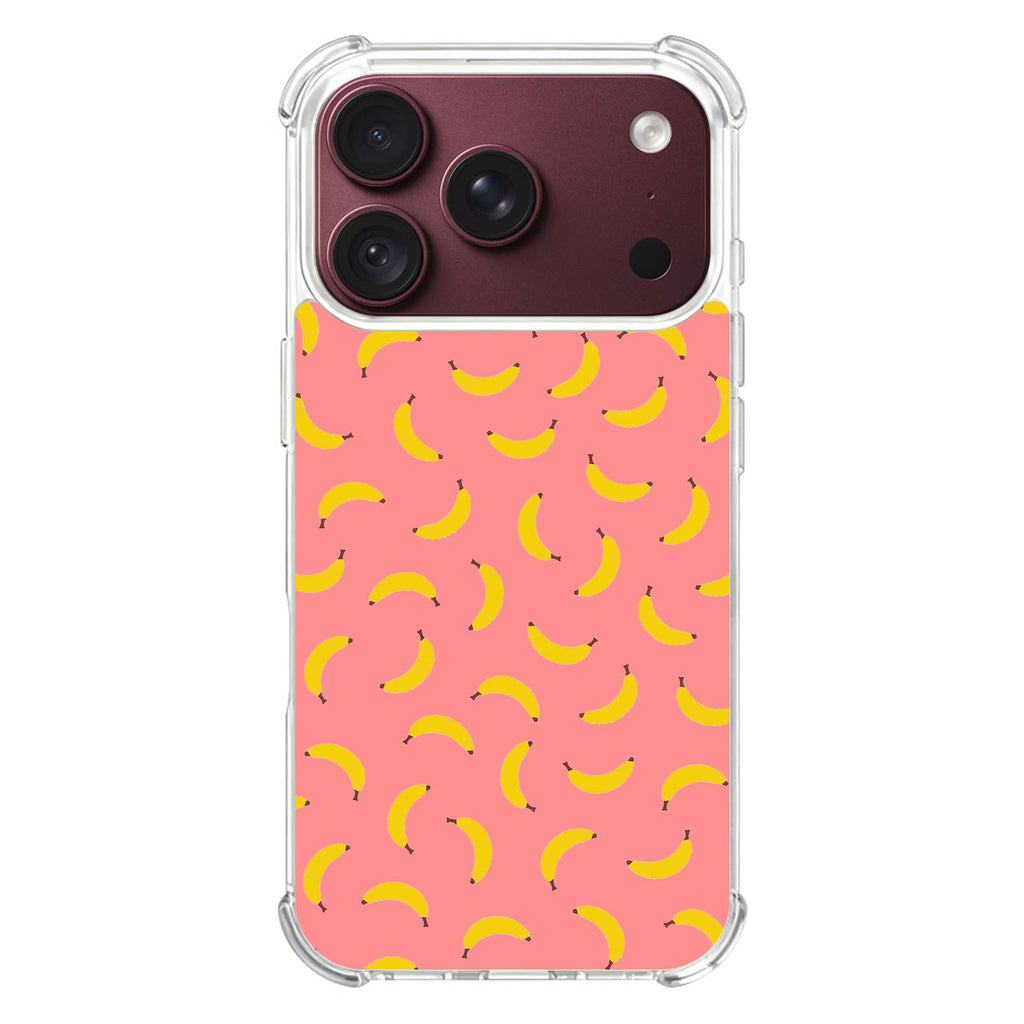 Bananas Fruit Pattern Pink iPhone 18 Pro / 18 Pro Max Case