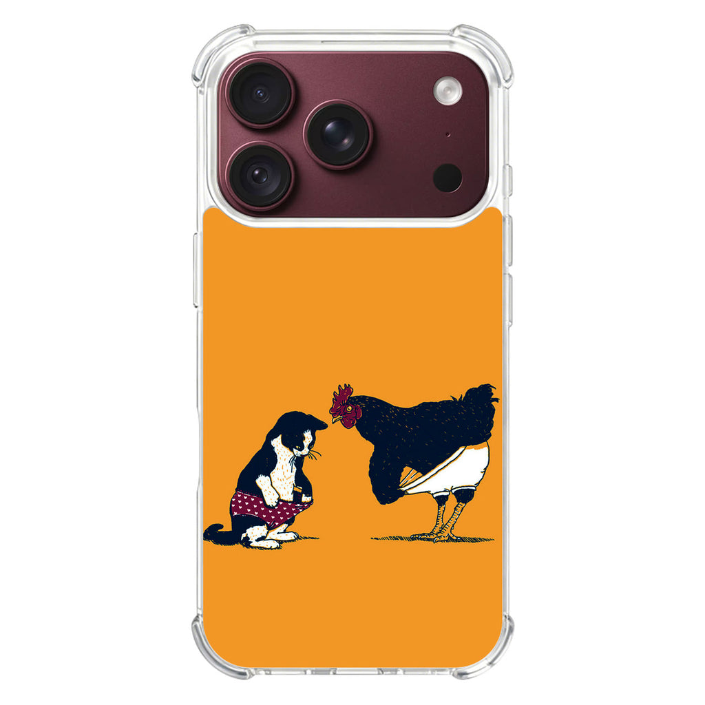 Cat Chicken Yellow Underwear Cute iPhone 18 Pro / 18 Pro Max Case