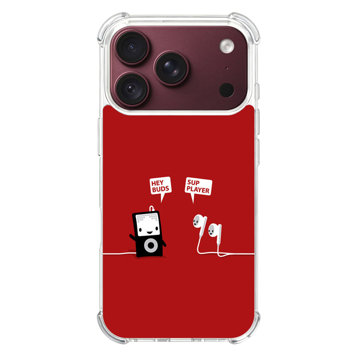 Funny Music Headphones Player Buds iPhone 18 Pro / 18 Pro Max Case