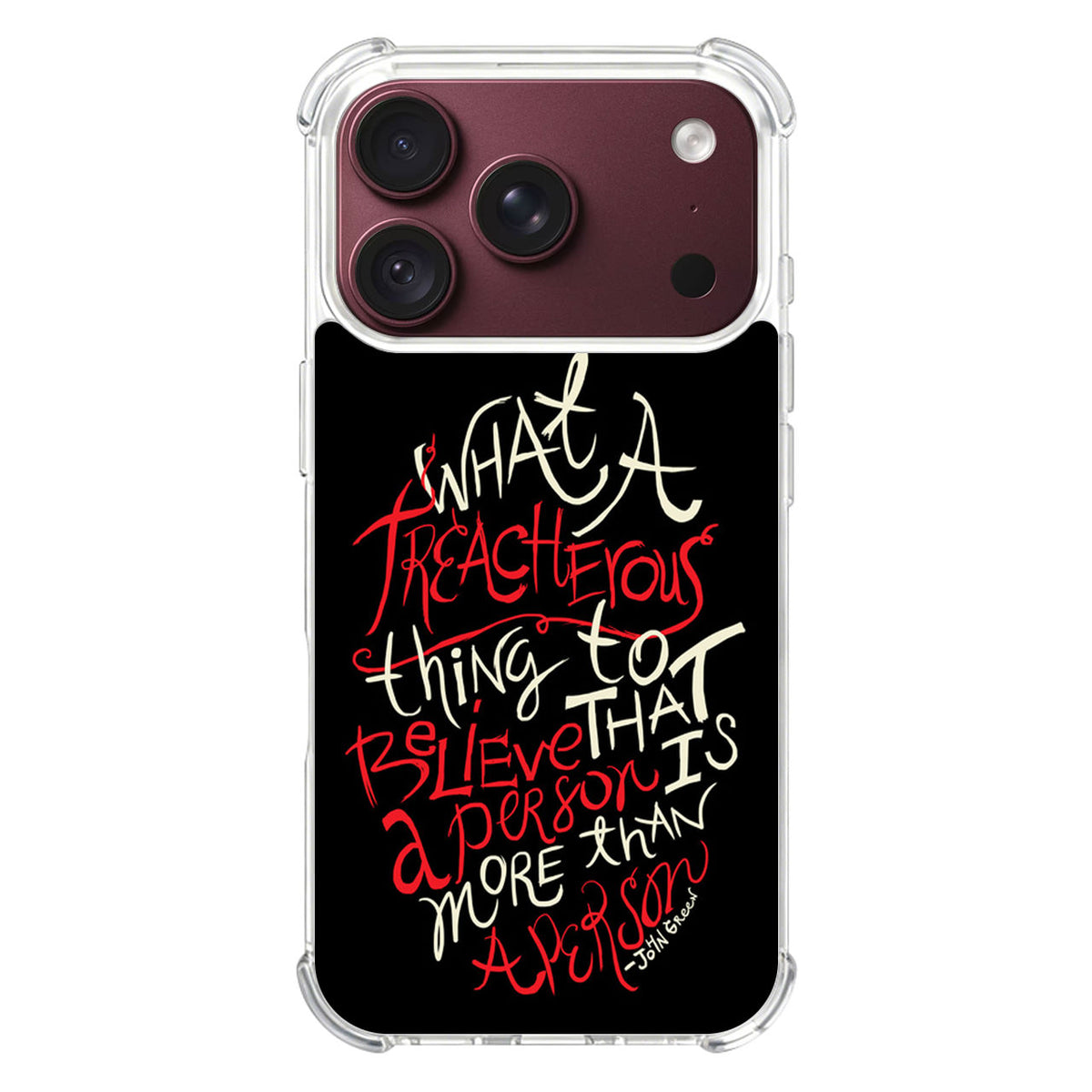 John Green Quotes More Than A Person iPhone 18 Pro / 18 Pro Max Case