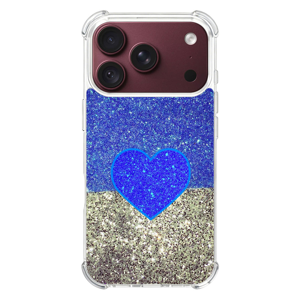 Love Glitter Blue and Grey iPhone 18 Pro / 18 Pro Max Case