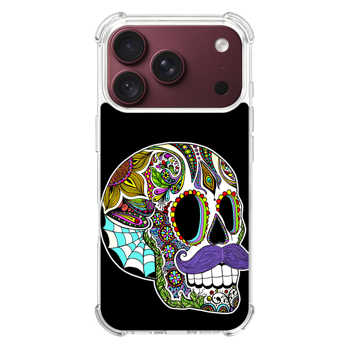 Mustache Sugar Skull iPhone 18 Pro / 18 Pro Max Case