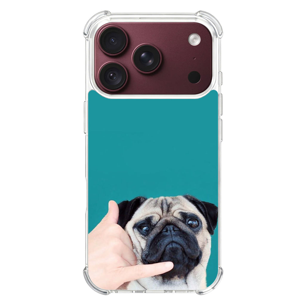 Pug is on the Phone iPhone 18 Pro / 18 Pro Max Case