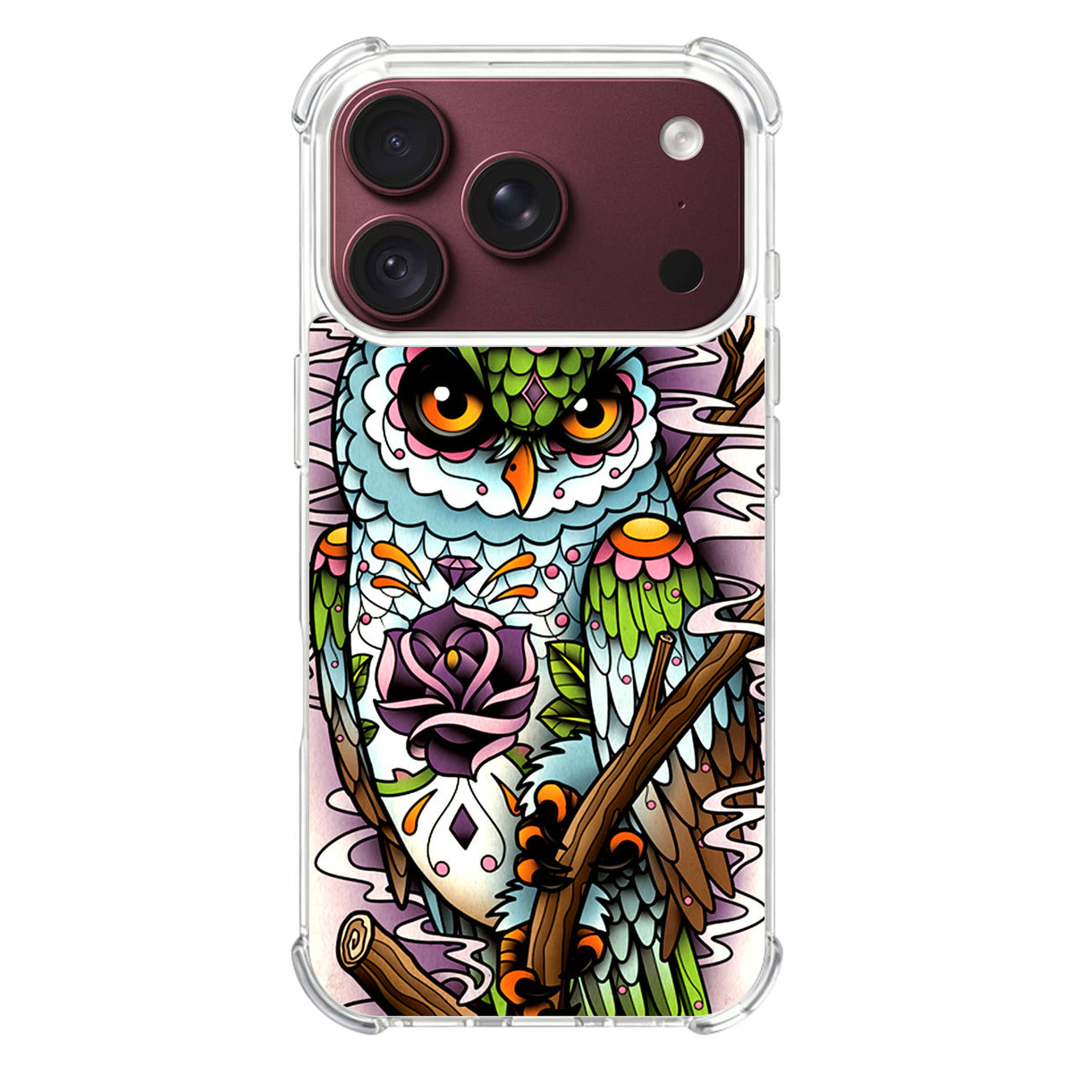Sugar Skull Owl Tattoo iPhone 18 Pro / 18 Pro Max Case