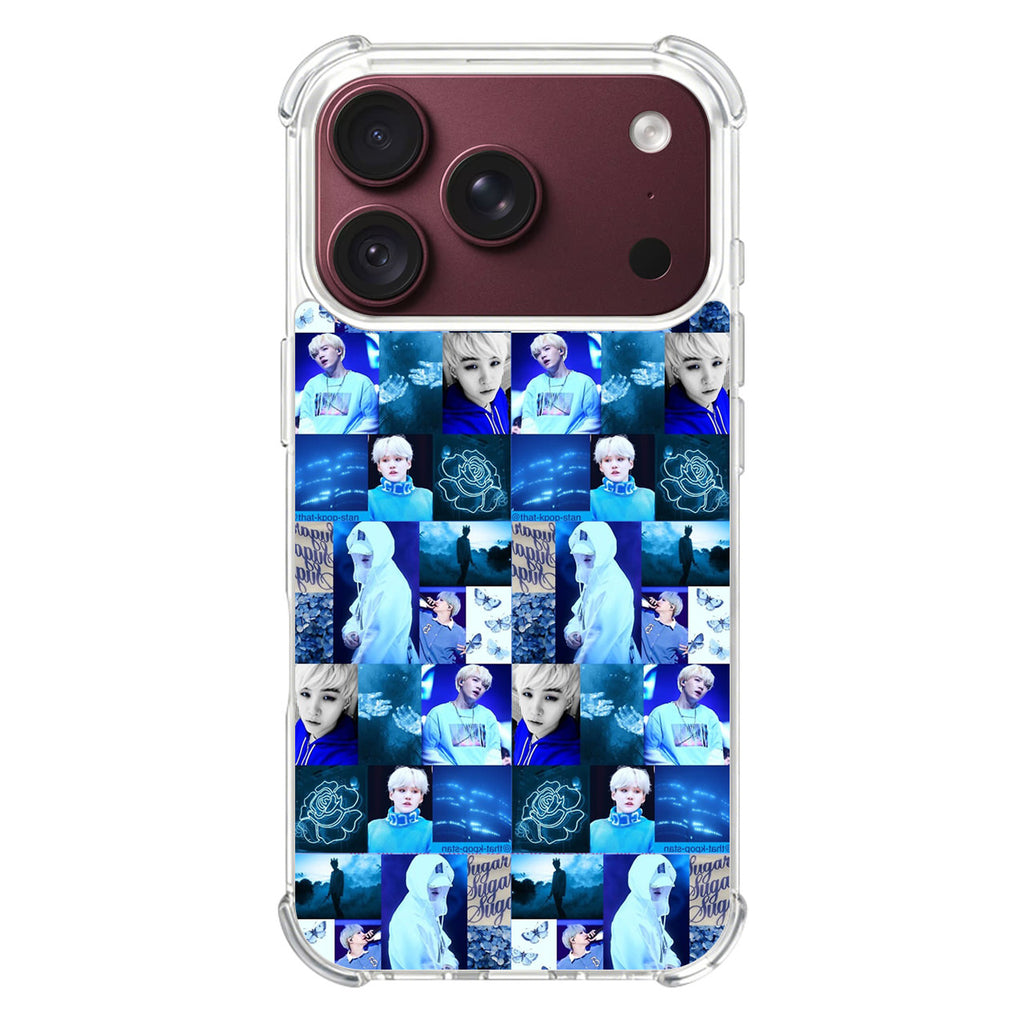 BTS Suga Blue Aesthetic Collage iPhone 18 Pro / 18 Pro Max Case