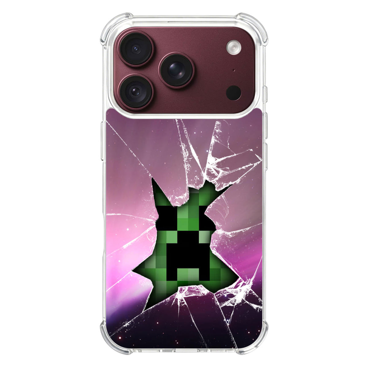 Creeper Glass Broken Violet iPhone 18 Pro / 18 Pro Max Case