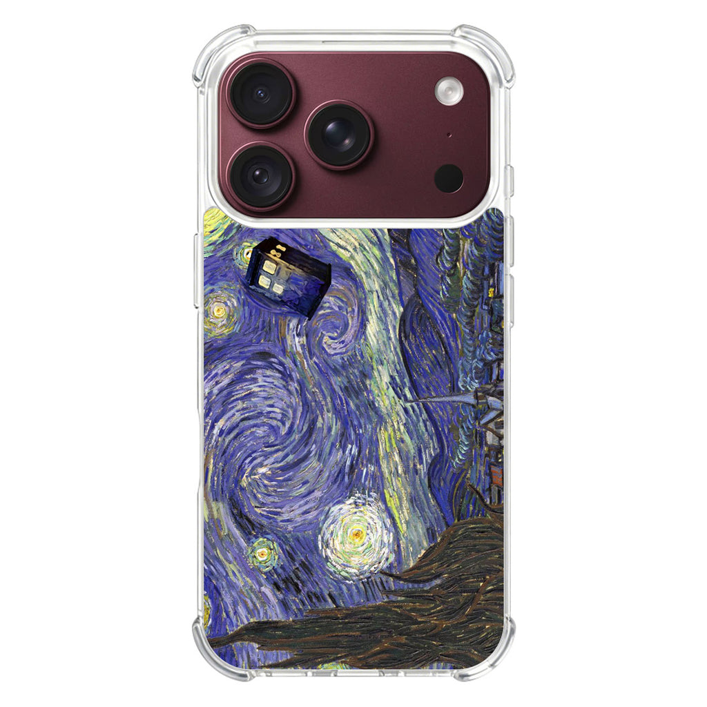 Dr Who Tardis In Van Gogh Starry Night iPhone 18 Pro / 18 Pro Max Case