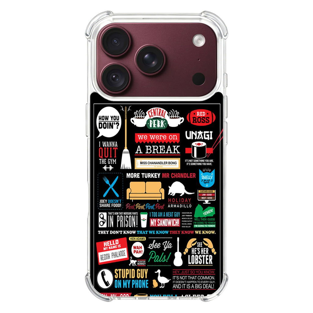 Friends TV Show Quotes Poster iPhone 18 Pro / 18 Pro Max Case