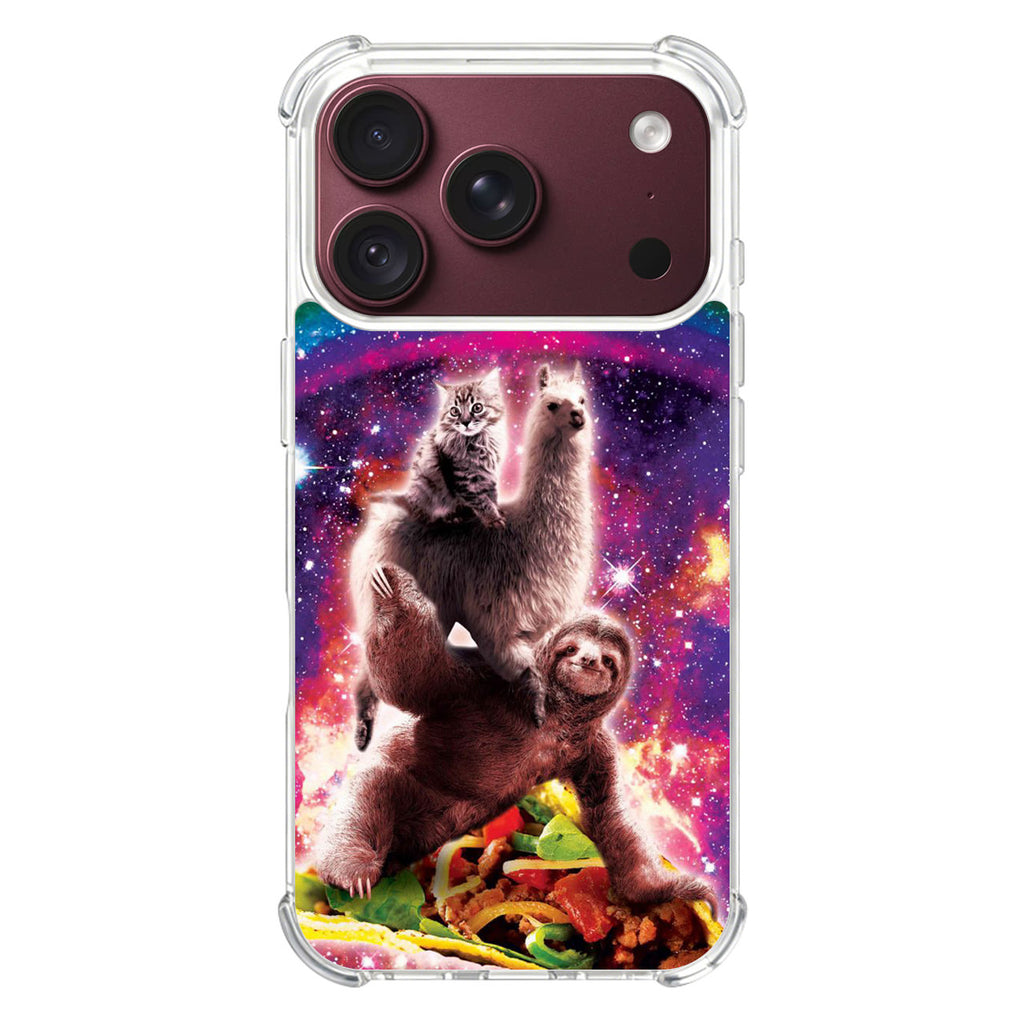LLama Sloth And Cat Playing Together iPhone 18 Pro / 18 Pro Max Case