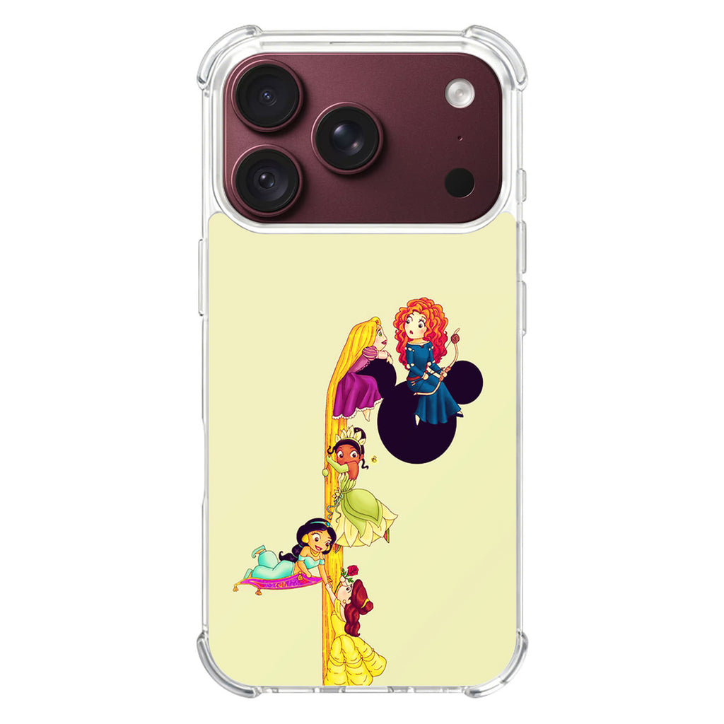 Princesses Climbing Rapunzel's Hair iPhone 18 Pro / 18 Pro Max Case