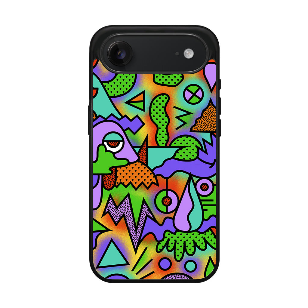 Abstract Colorful Doodle Art iPhone Air Case