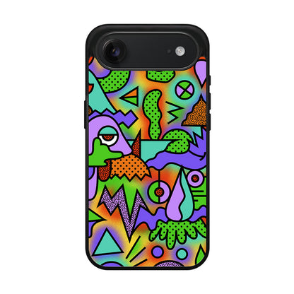 Abstract Colorful Doodle Art iPhone Air Case