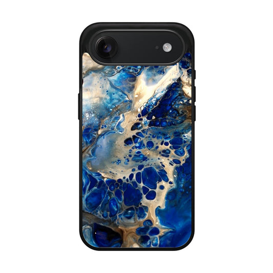 Abstract Golden Blue Paint Art iPhone Air Case