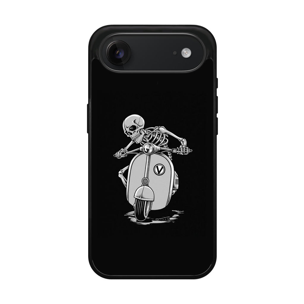 Skeleton Rides Scooter iPhone Air Case