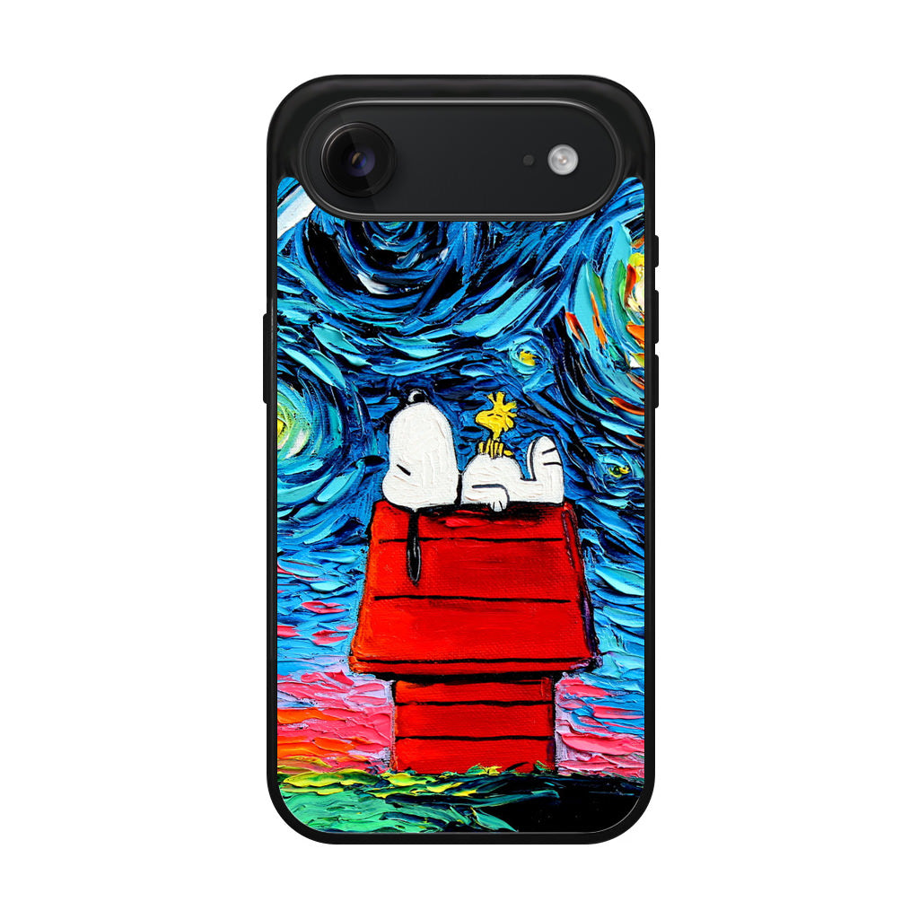 Dog Lying Under Starry Night Van Gogh iPhone Air Case