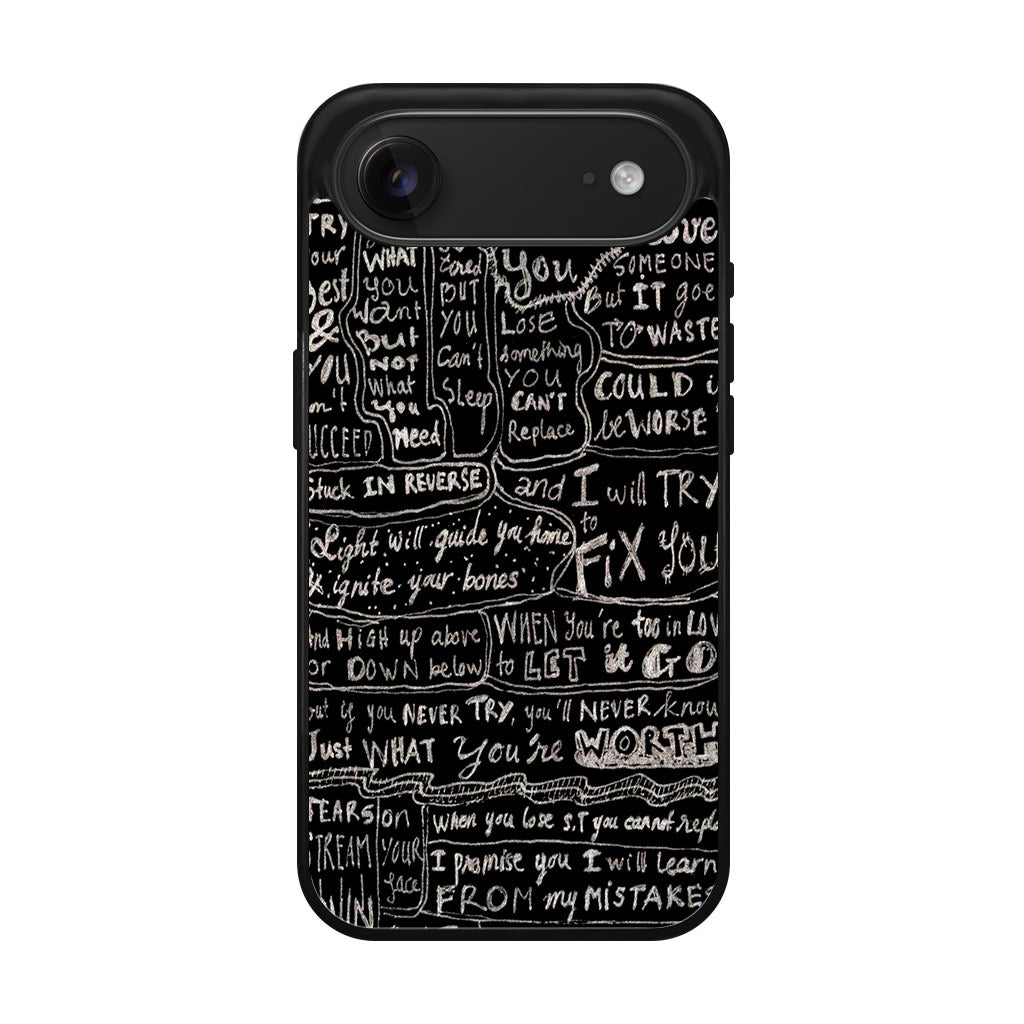 Fix You Lyrics iPhone Air Case