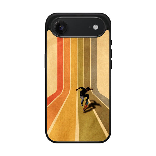 Vintage Skateboard On Colorful Stipe iPhone Air Case