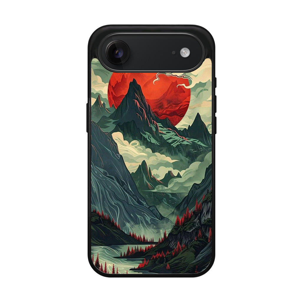 Crimson Moon Over Silent Peaks iPhone Air Case