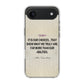 Albus Dumbledore Quote iPhone Air Case