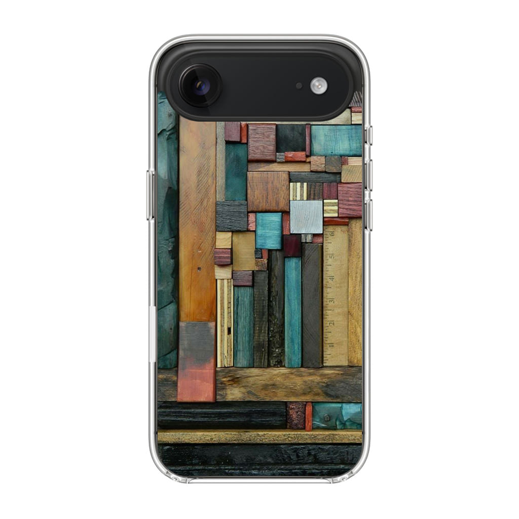 Painted Abstract Wood Sculptures iPhone Air Case