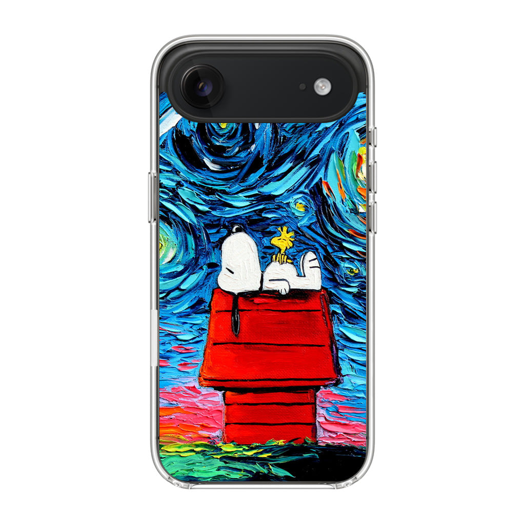 Dog Lying Under Starry Night Van Gogh iPhone Air Case