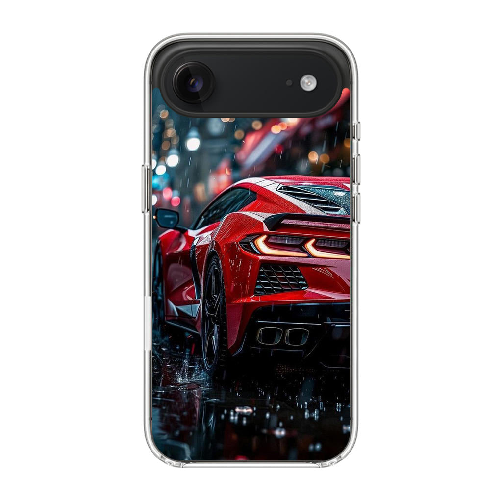 Red Sport Car in the Rain iPhone Air Case