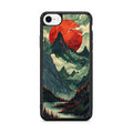Crimson Moon Over Silent Peaks iPhone SE 3rd Gen 2022 Case
