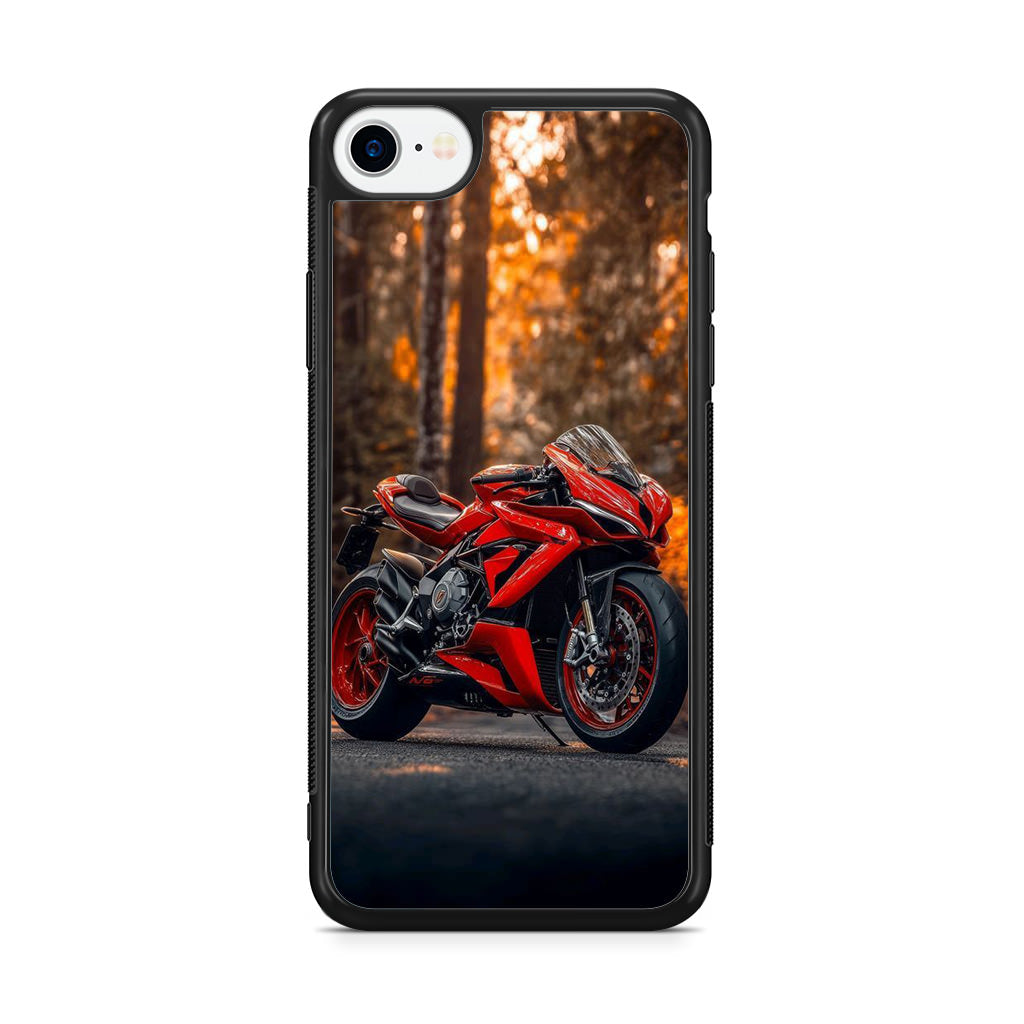 Crimson Velocity in Autumn Flame iPhone SE 3rd Gen 2022 Case