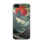 Crimson Moon Over Silent Peaks iPhone SE 3rd Gen 2022 Case